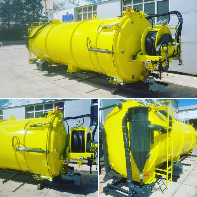 ANGOLA, Delivered 18000lt Combined Vacuum and Canal Equipment with Italian Pumps